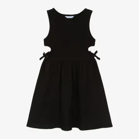 Girls Black Cotton Dress