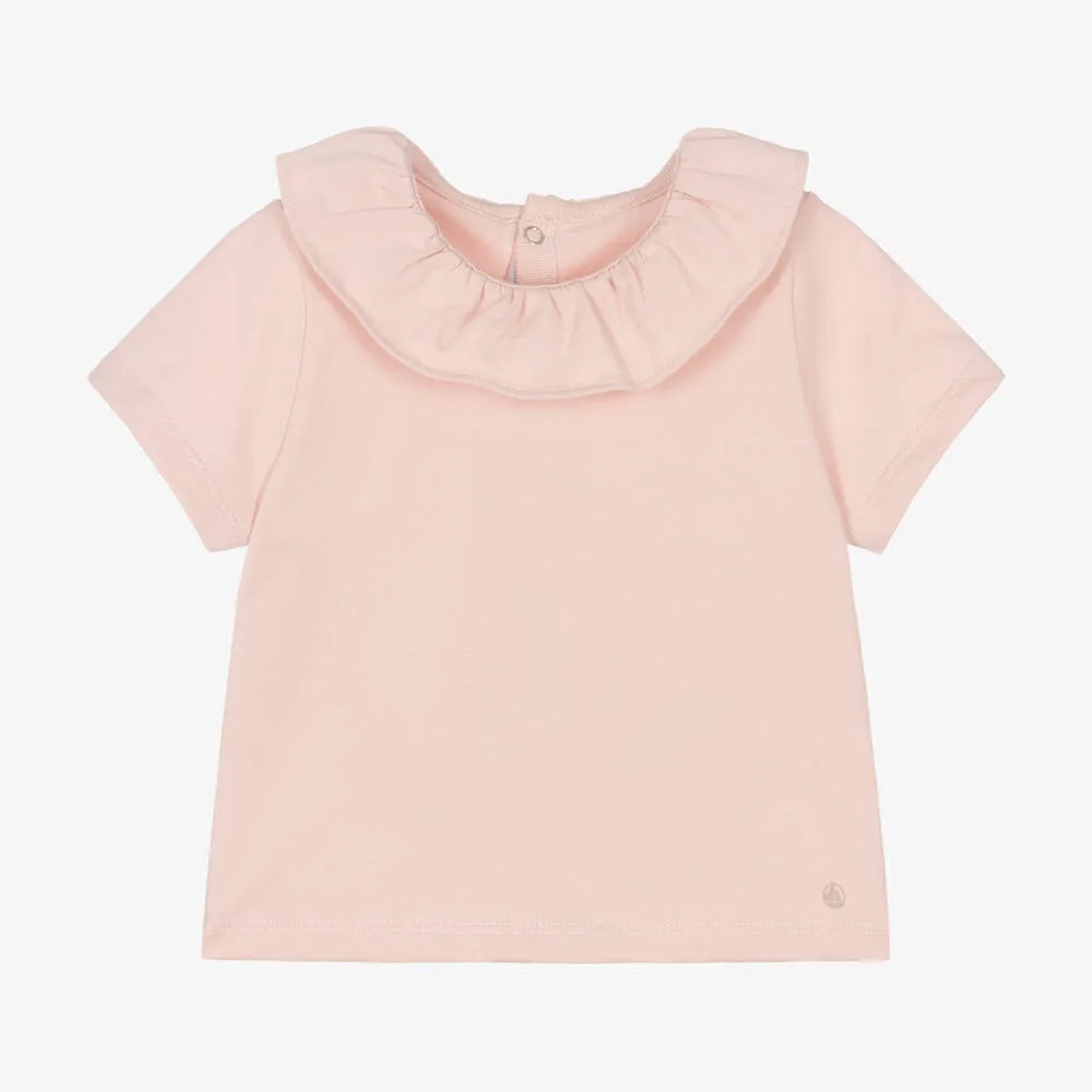 Girls Pink Organic Cotton T-Shirt