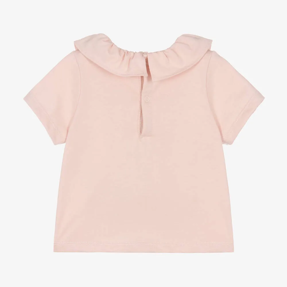 Girls Pink Organic Cotton T-Shirt