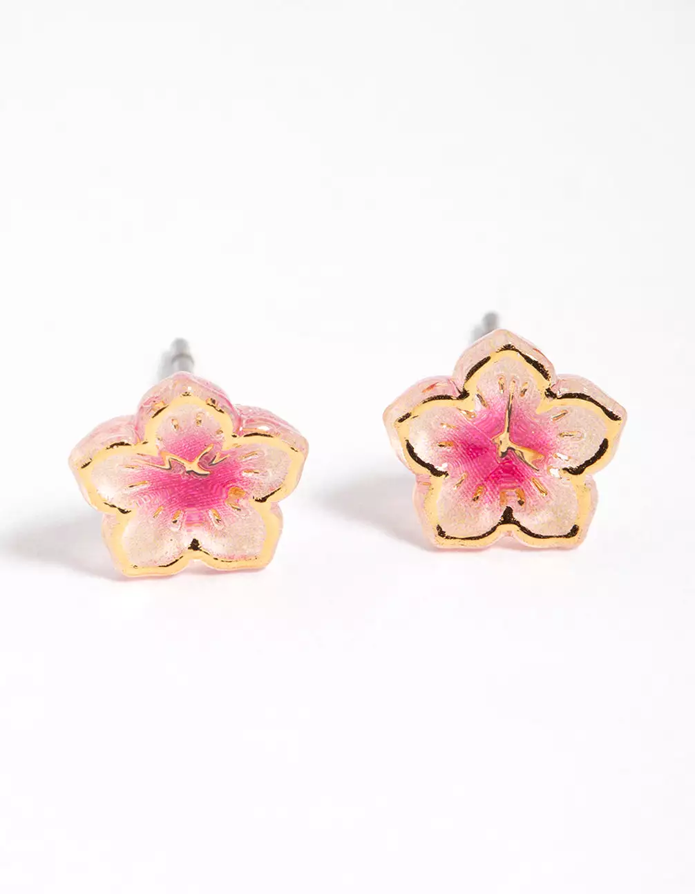 Gold Mini Frangipani Stud Earrings