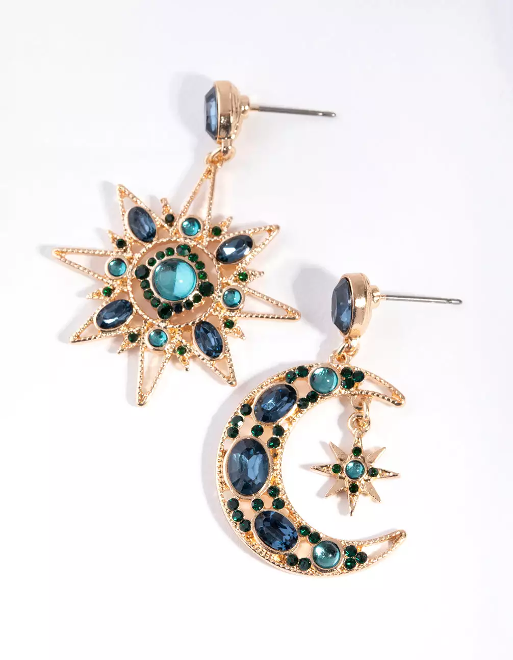 Gold Mini Star & Moon Earrings