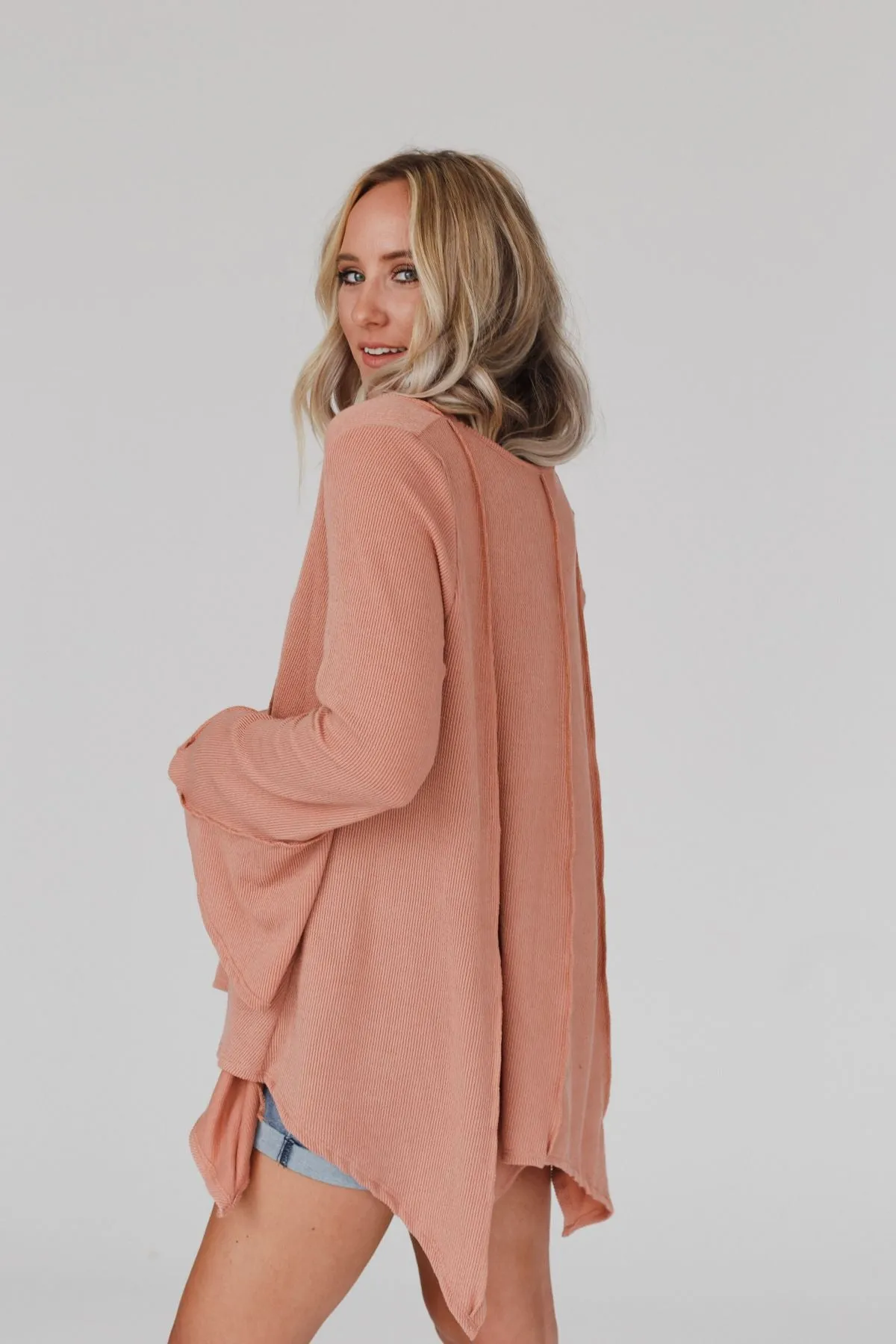 Golden Hour Long Bell Sleeve Top - Sepia