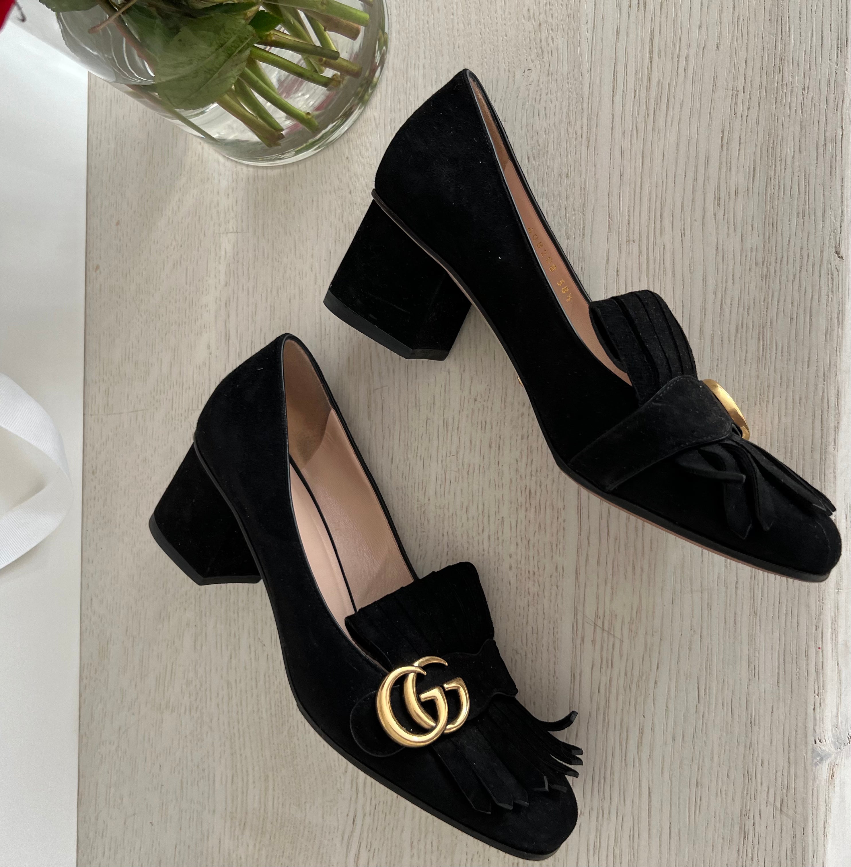 Gucci Marmont Block Heels