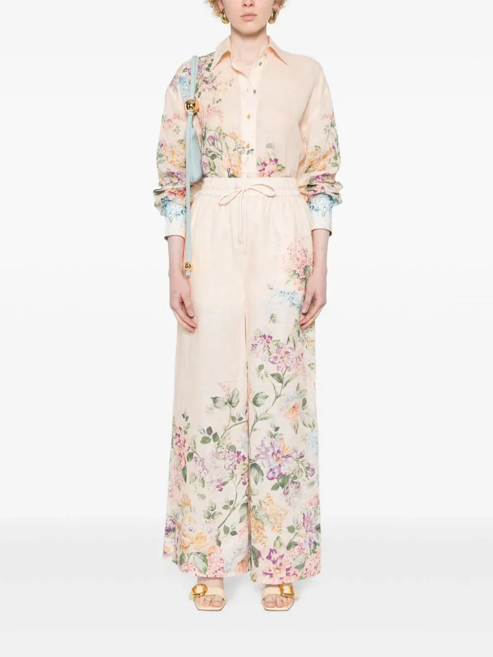 Halliday floral palazzo trousers