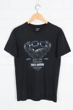 HARLEY DAVIDSON Eagle 100 Years Blue Chicago Tee (M)