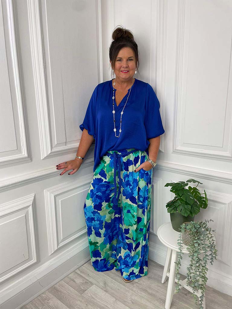 Haven Cayman Palazzo Trousers - Bermuda