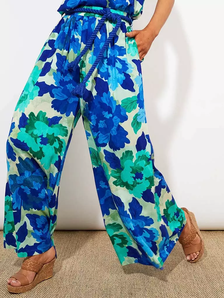 Haven Cayman Palazzo Trousers - Bermuda