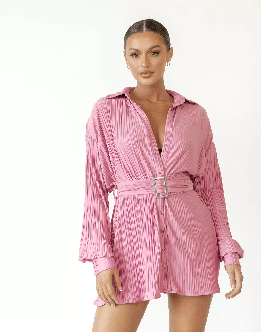 Heart Of Gold Mini Dress (Dusty Pink)