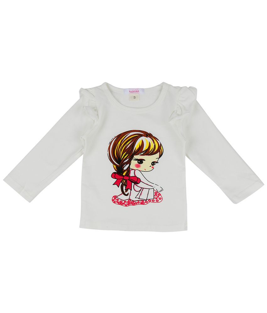 Hopscotch Baby Girls Cotton Doll Print Full Sleeves Top And Dungaree Set in Pink Color X809313