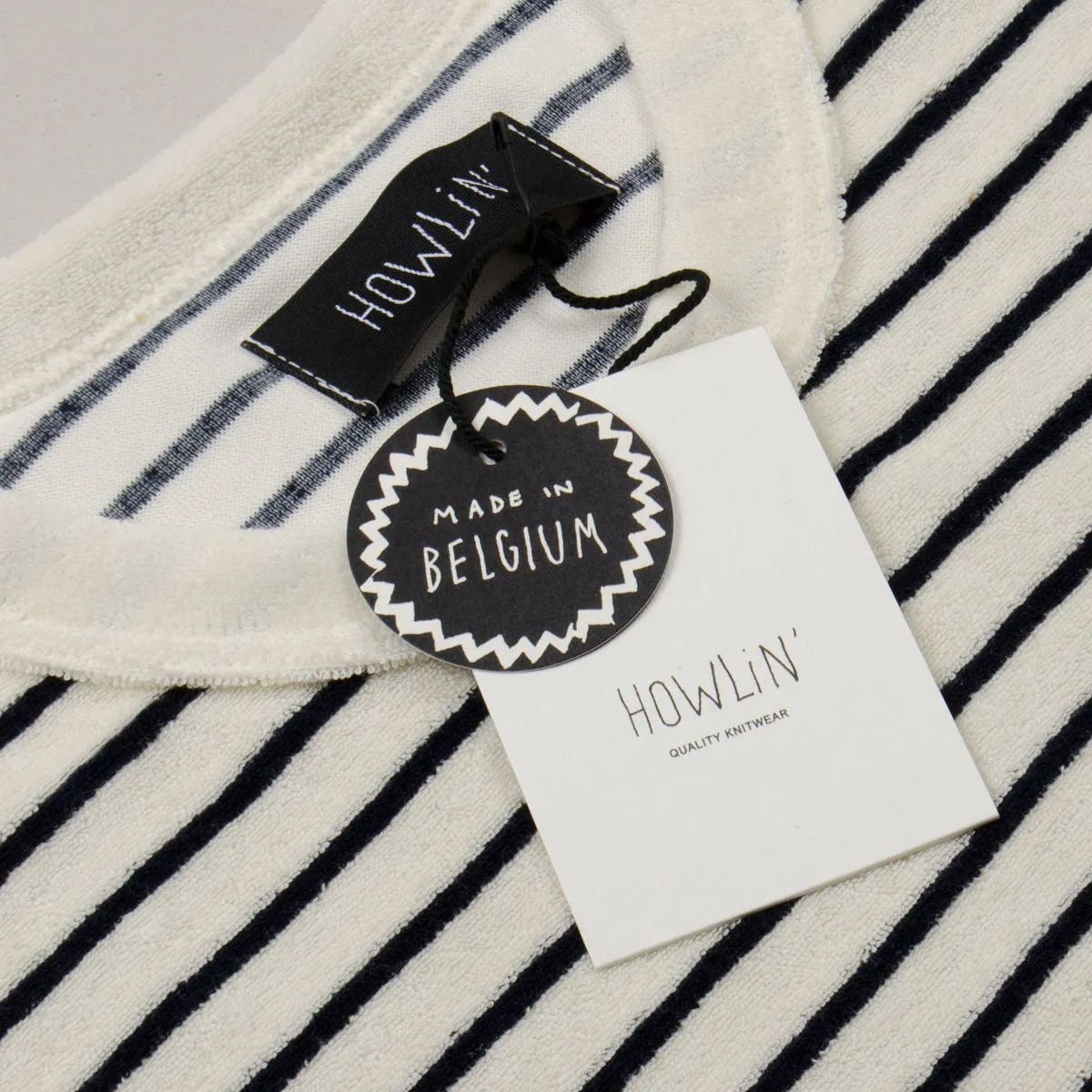 Howlin' - Psycho Killer Striped Towel T-shirt - Navy / Cream