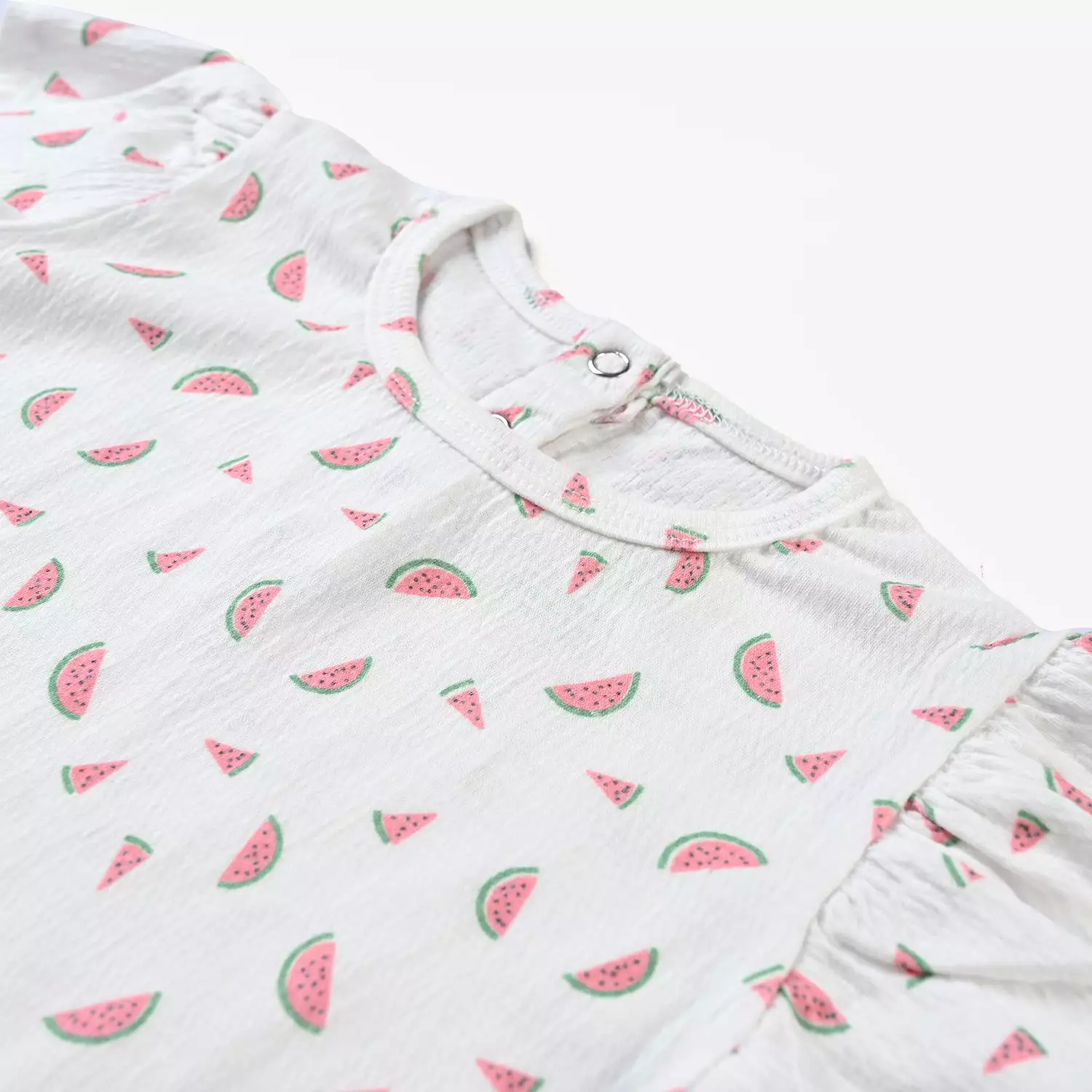 Infant Girls Cotton Jersey 2 Piece Set Chery & Strawberry-White