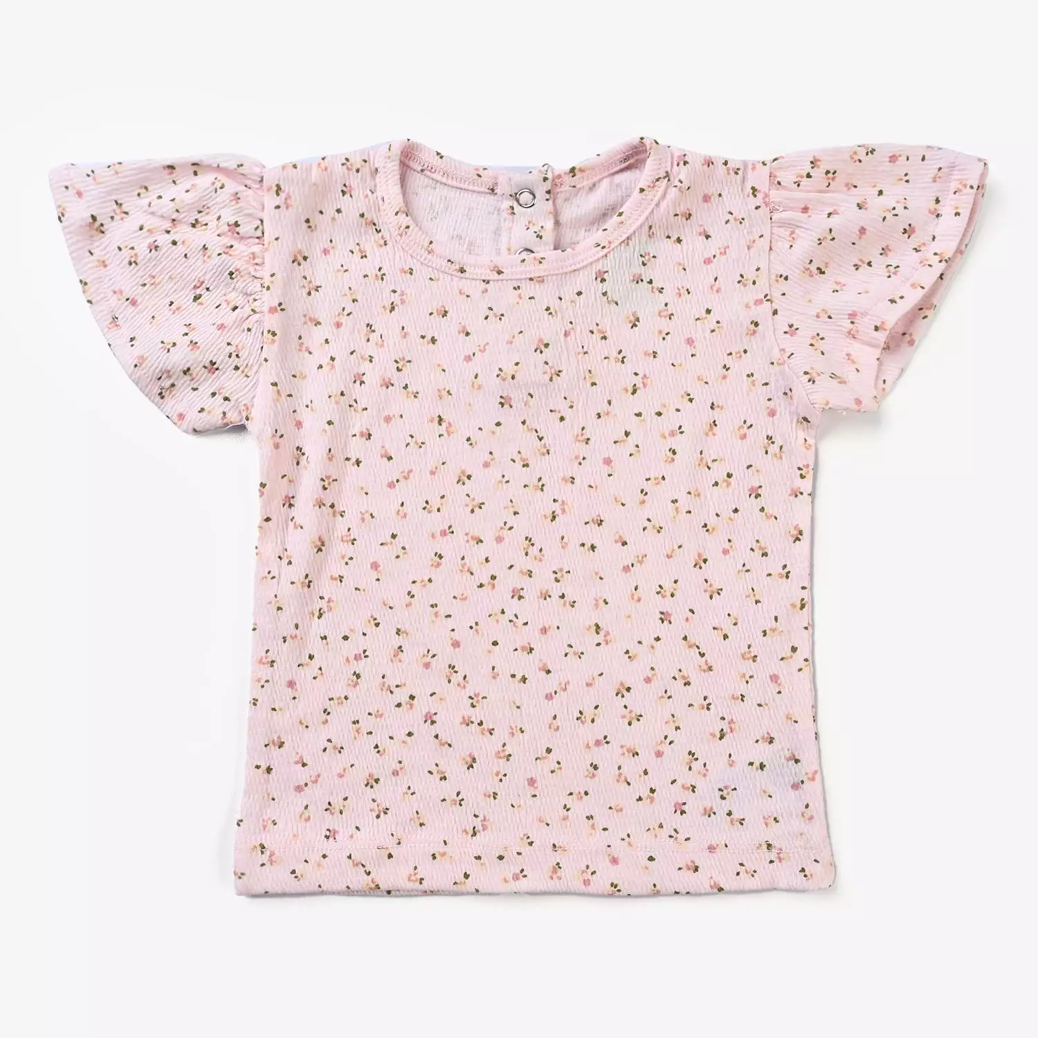 Infant Girls Cotton Jersey 2 Piece Set Pink Floral-Pink