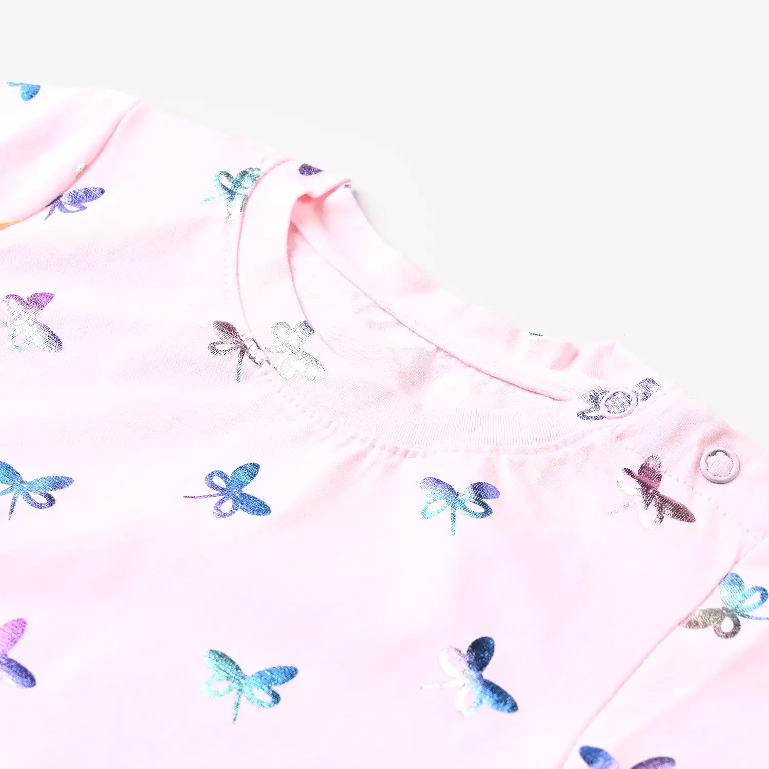 Infant Girls Cotton Jersey T-Shirt Butterflies-L.Pink