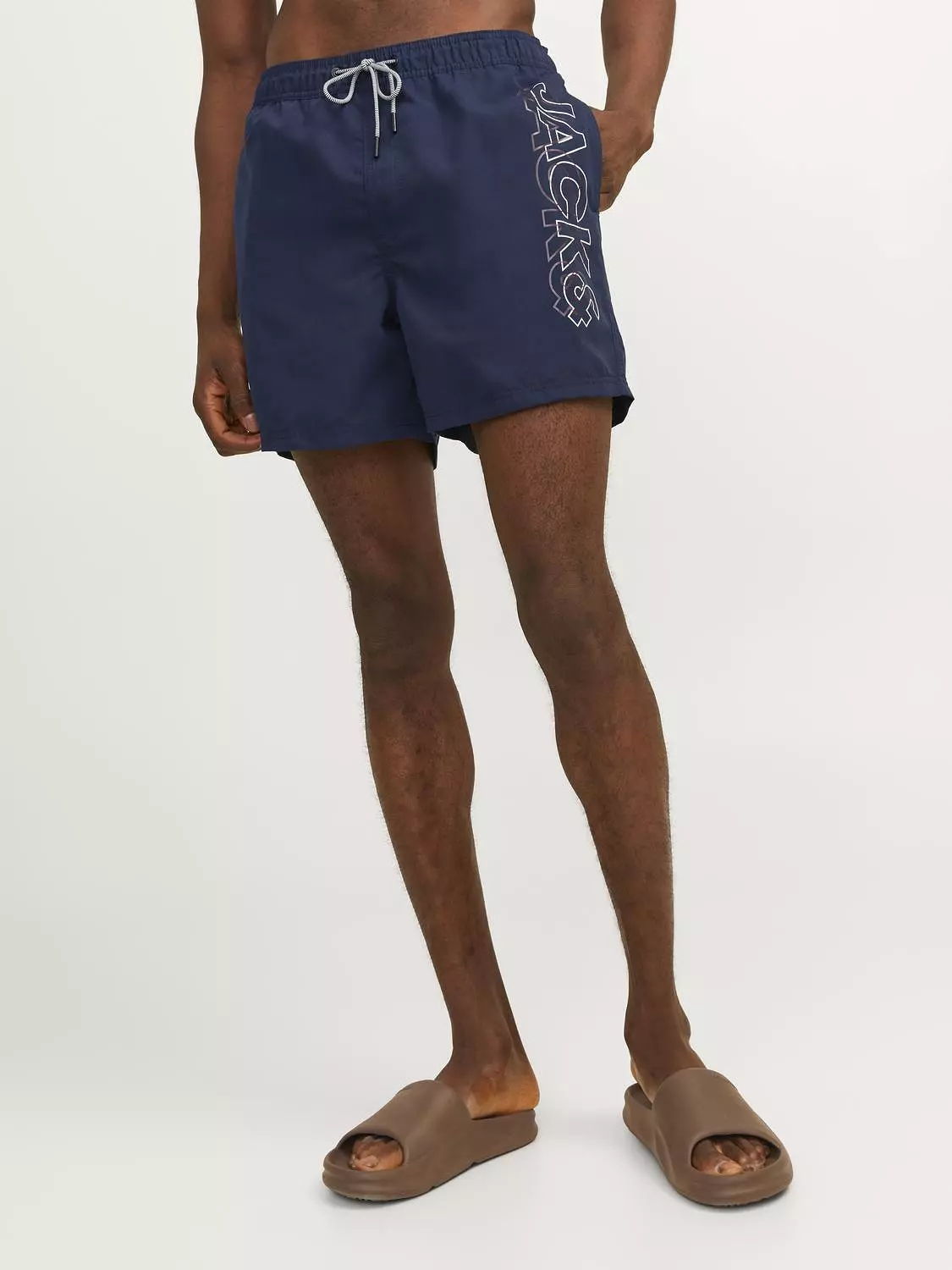 Jack & Jones Mens 'JPSTFIJI JJSWIM' Double Logo Swim Short