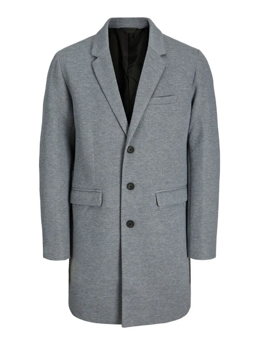 Jack & Jones Long Marco Coat Jacket Light Grey