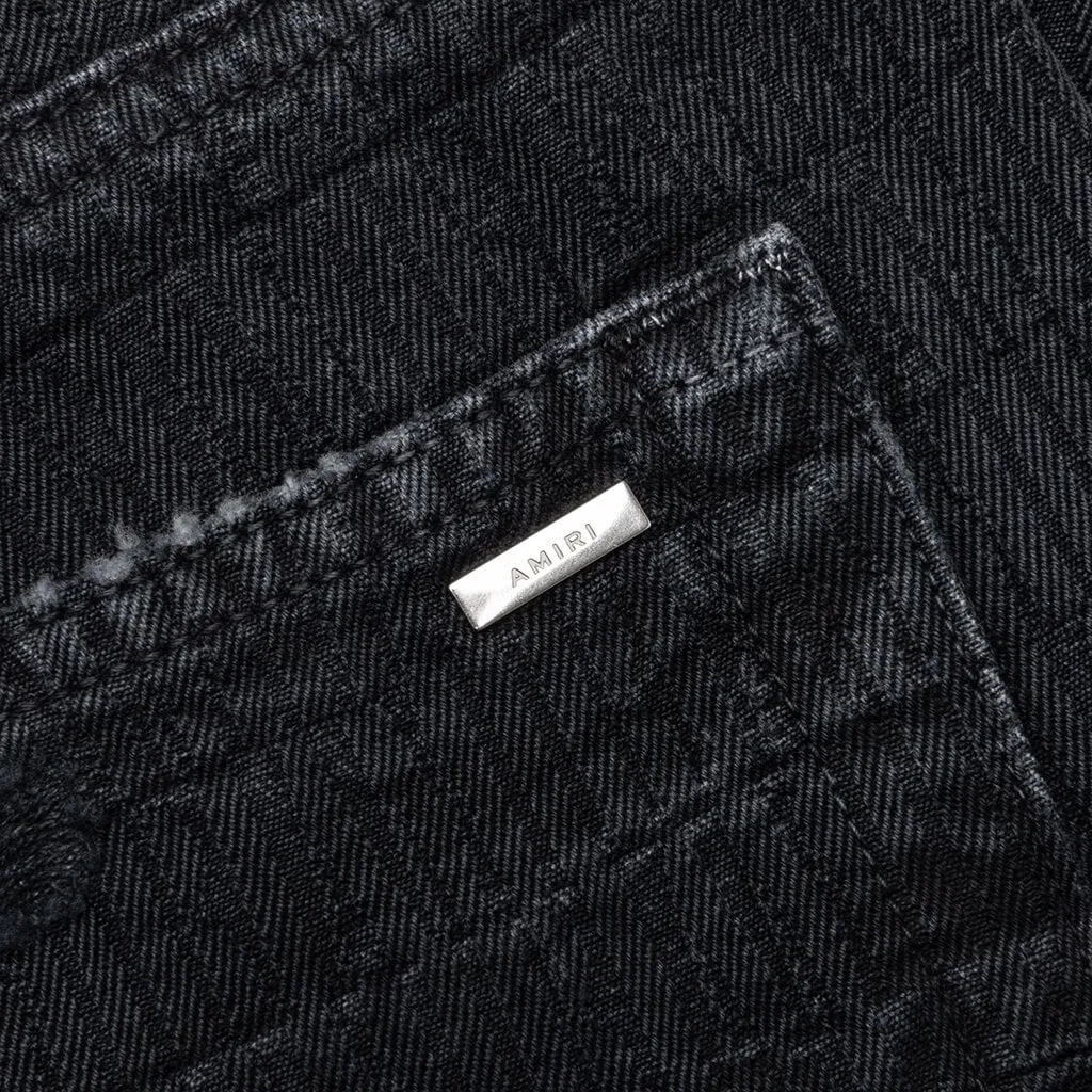 Jacquard Carpenter Jean - Faded Black