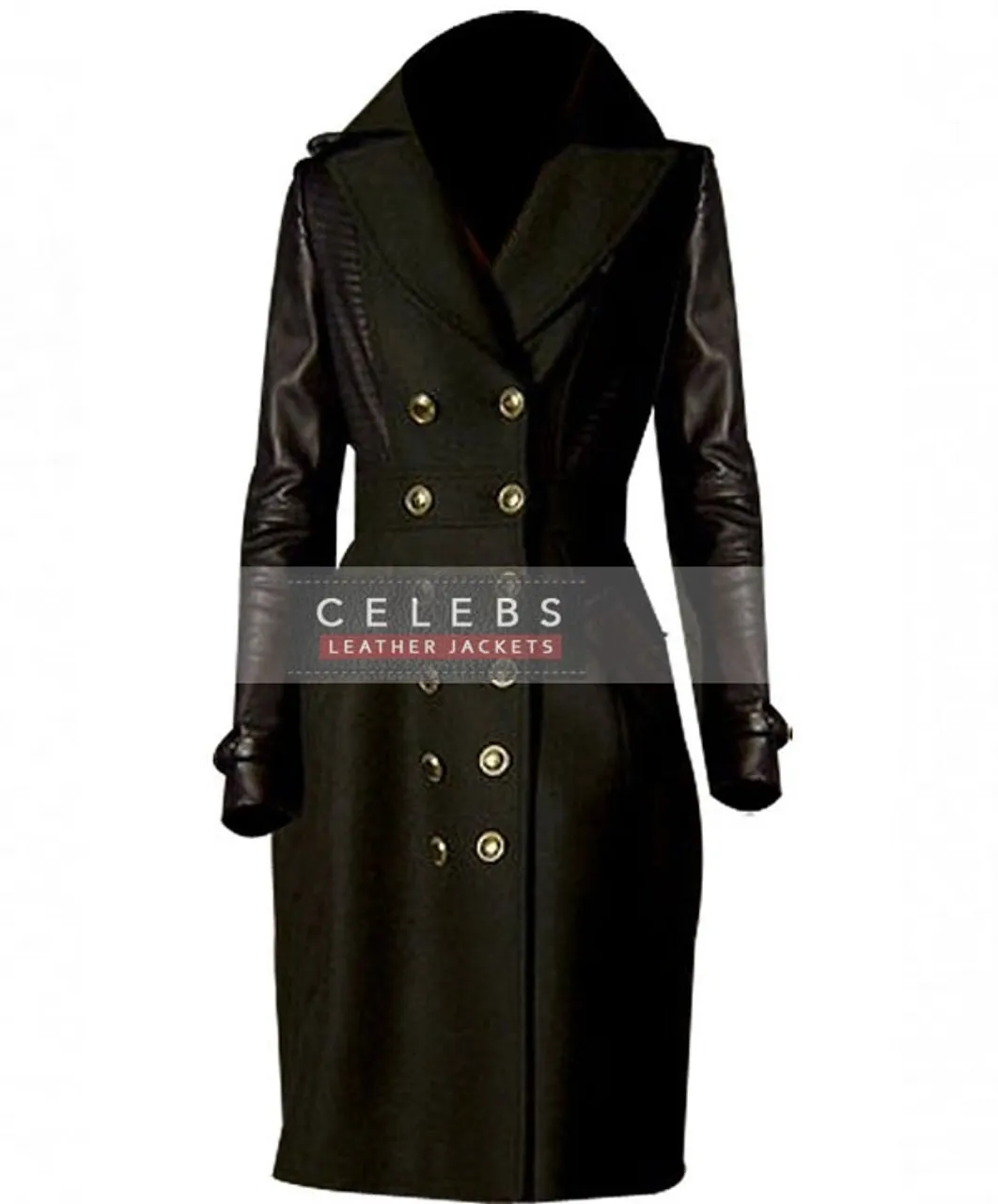 Jennifer Lawrence Designer Trench Leather Coat