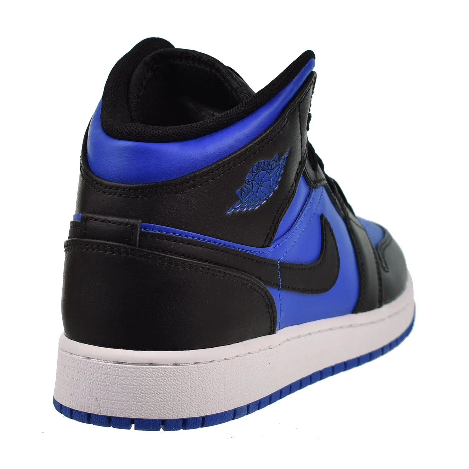 Jordan 1 Mid (GS) Big Kids' Shoes Black-Royal Blue