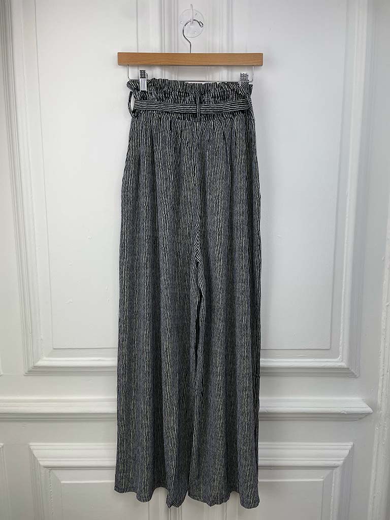 Malissa J Palazzo Trousers - Black Stripe