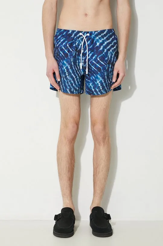 Marcelo Burlon swim shorts Aop Sound Waves Swim Short blue color CMFA003S24FAB0024501