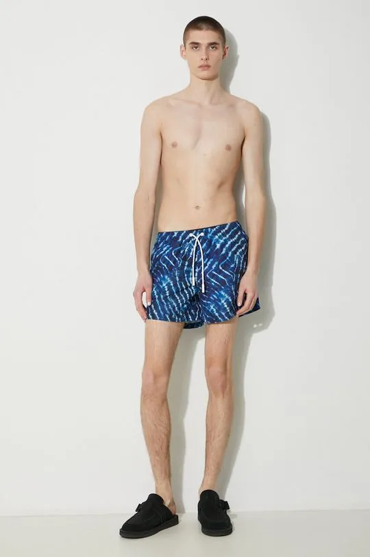 Marcelo Burlon swim shorts Aop Sound Waves Swim Short blue color CMFA003S24FAB0024501