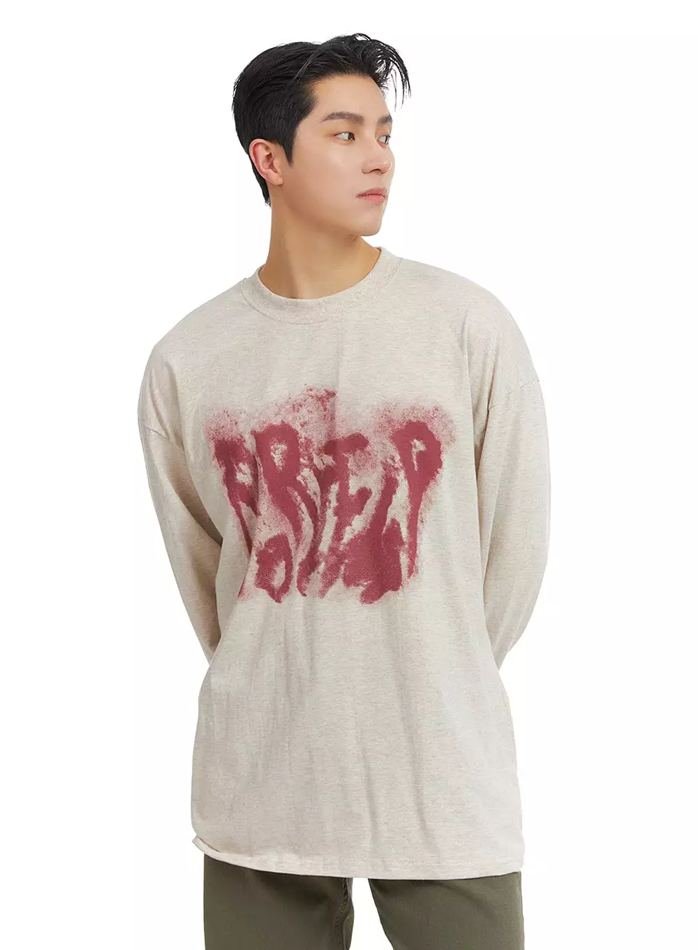 Men's Graphic Cotton Long Sleeve T-Shirt IA401