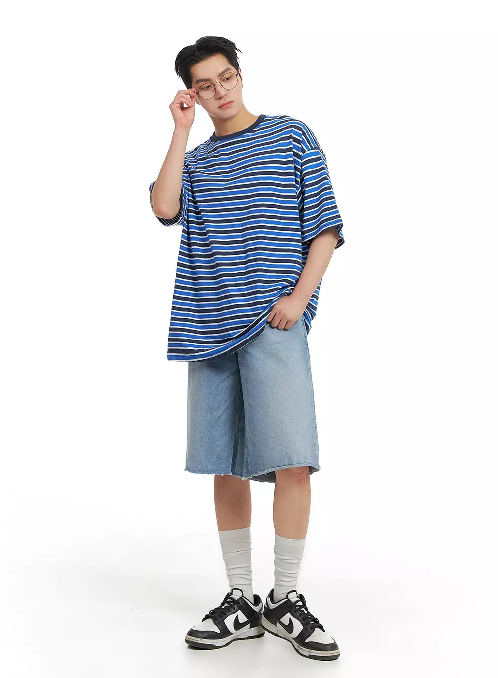 Men's Striped Cotton T-Shirt IA401