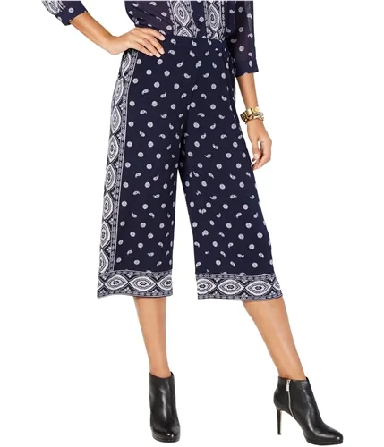 Michael Kors Womens Handkerchief Print Casual Cropped Pants