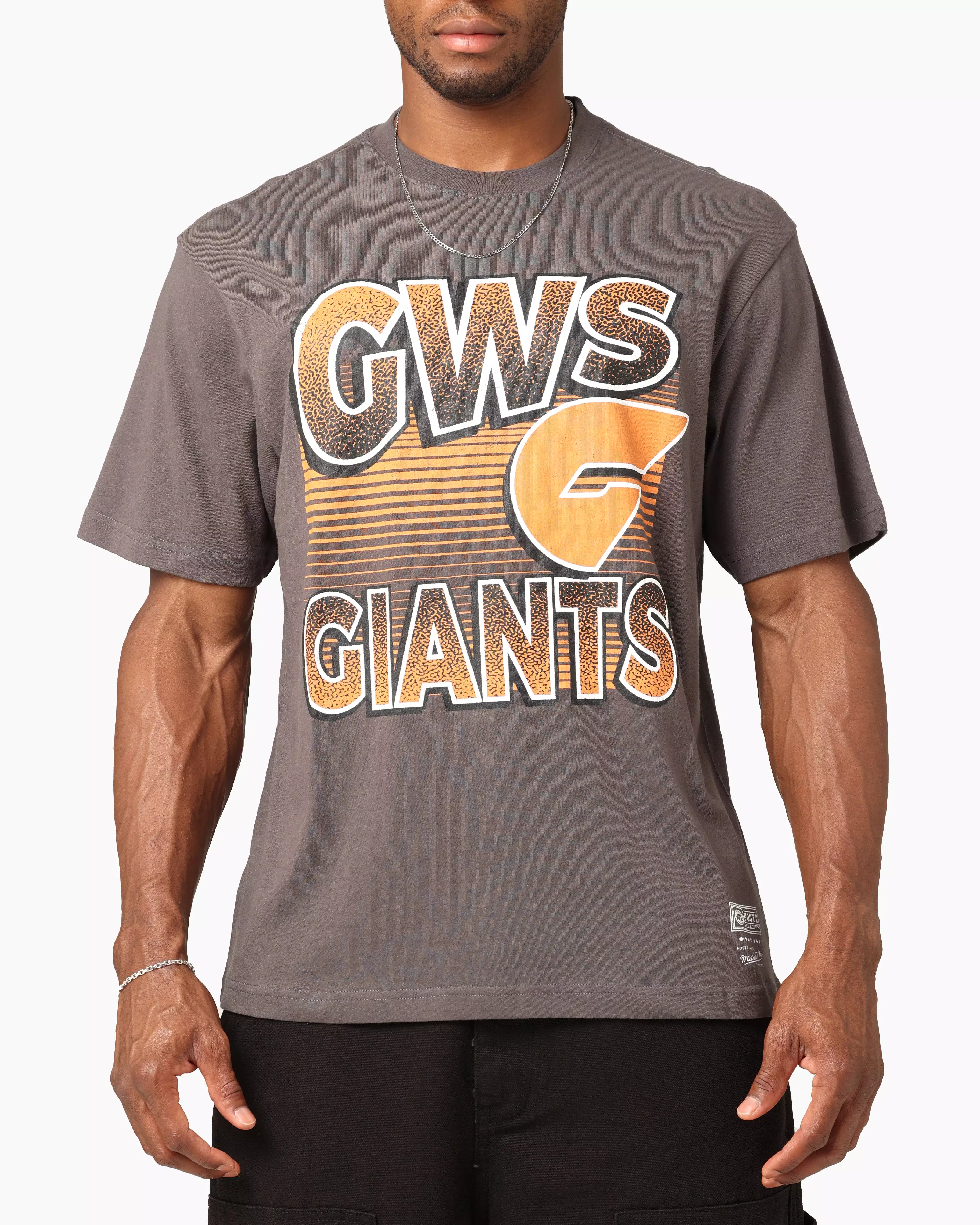 Mitchell & Ness Greater Western Sydney Giants Inline Stack T-Shirt Faded Black