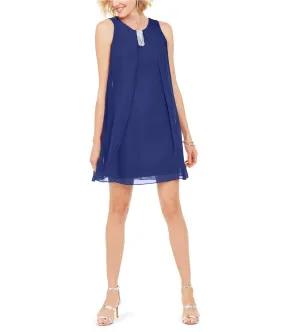 Msk Womens Chiffon A-Line Dress