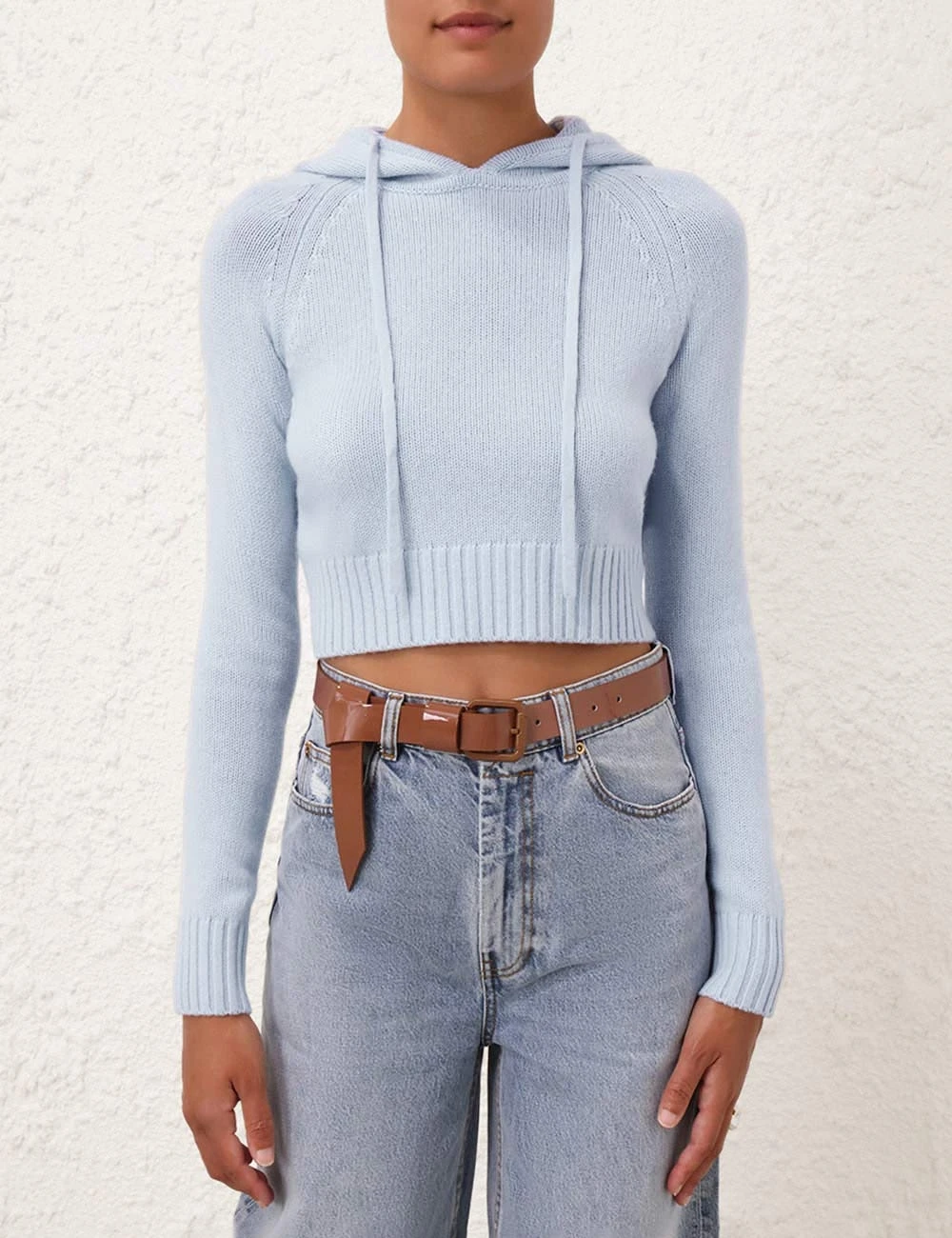 		Natura Cropped Hooded Sweater	