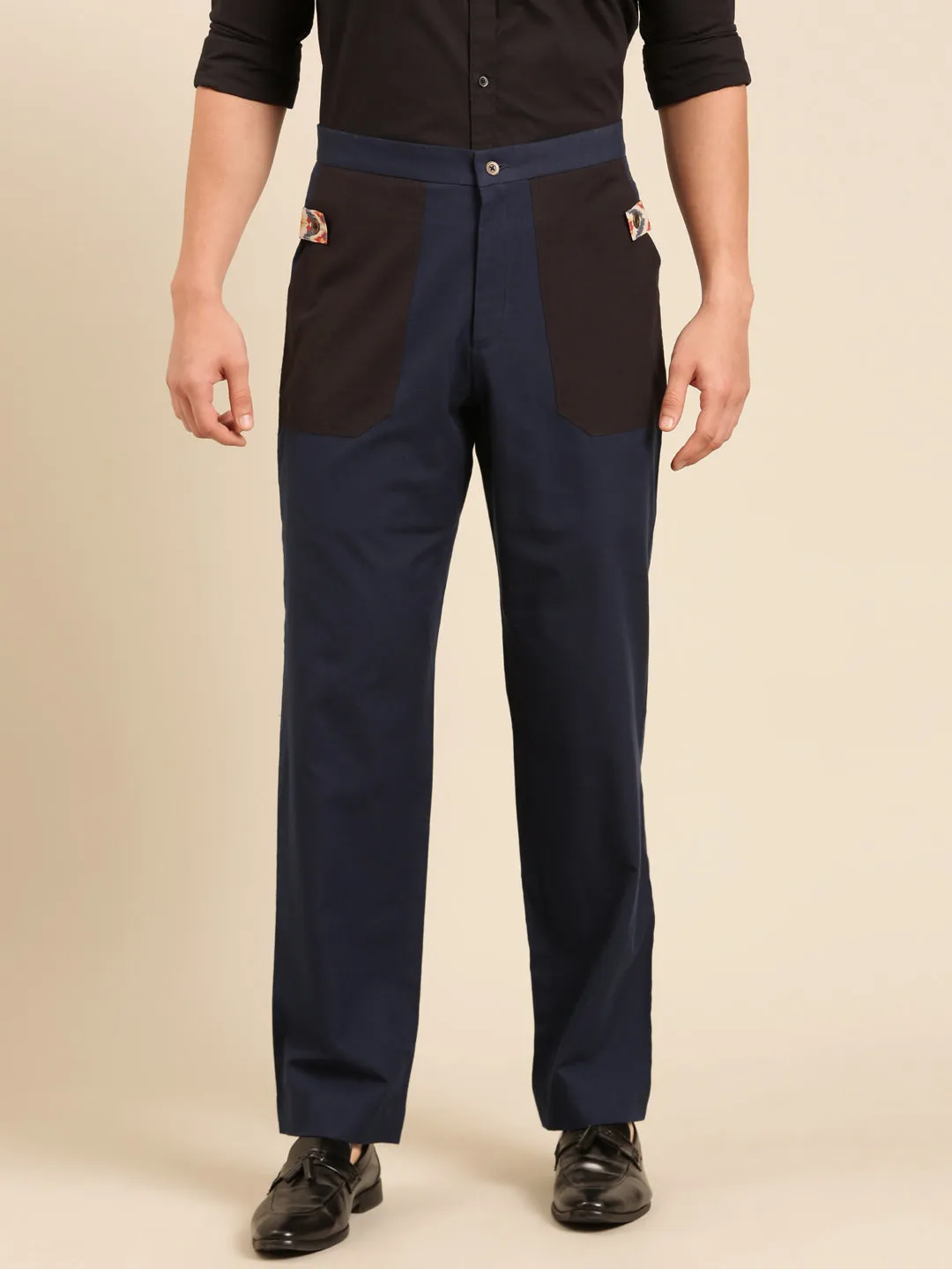 Navy Blue Malai Cotton Pant - MMP0128