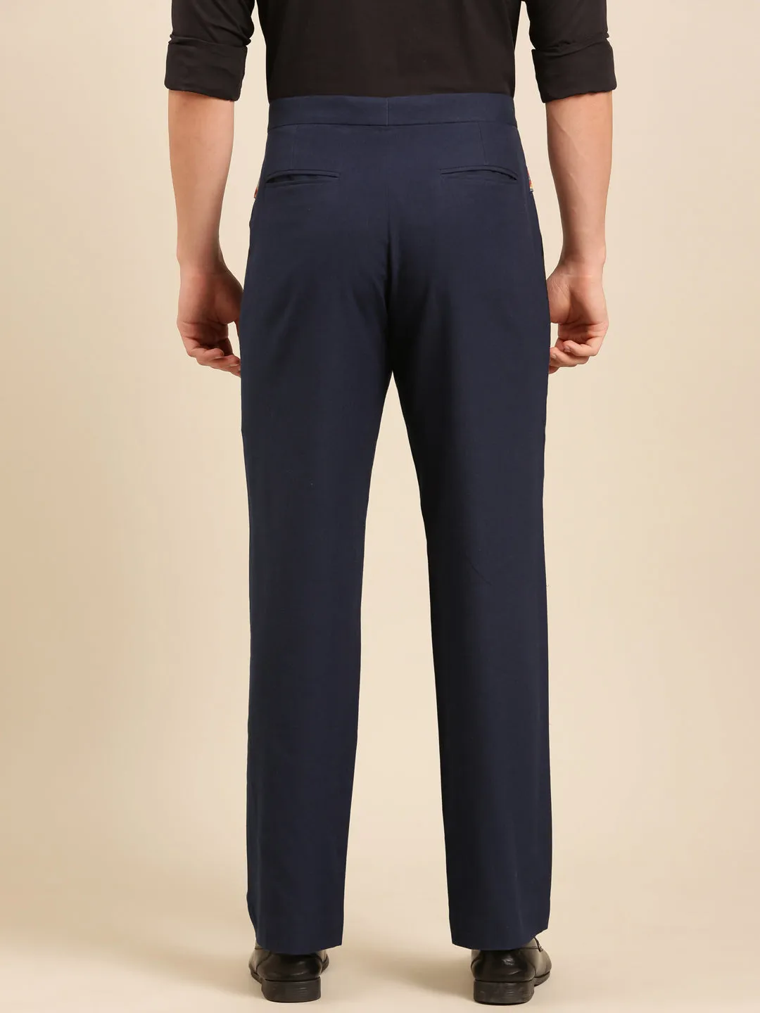 Navy Blue Malai Cotton Pant - MMP0128