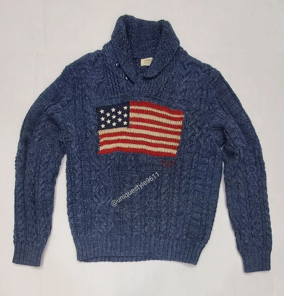 Nwt Polo Ralph Lauren Knit Flag Sweater