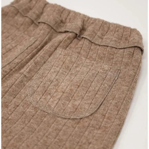 oh baby! Wide Rib Sweater Knit Brooklyn Jogger, Mushroom Heather