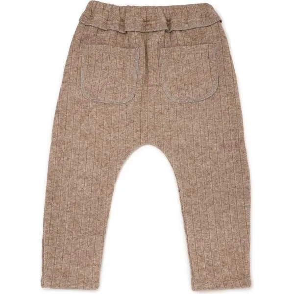 oh baby! Wide Rib Sweater Knit Brooklyn Jogger, Mushroom Heather