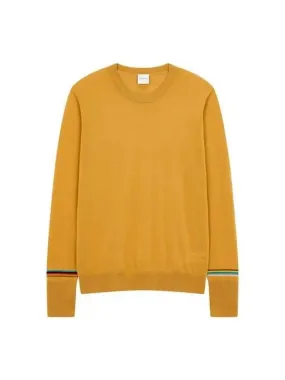 Overseas Station Season Big Chance 8 18 Women s Uncut Striped Sleeve Sweater Dark Yellow 270020