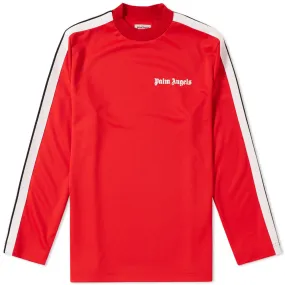 Palm Angels Track Taping Long Sleeve TeeRed