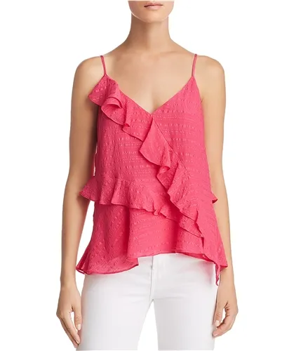 Parker Womens Ruffle Silk Cami Tank Top