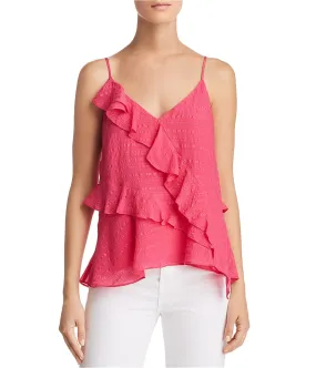 Parker Womens Ruffle Silk Cami Tank Top