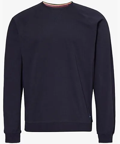 Paul Smith Mens Blue Long-sleeve crewneck cotton-jersey T-shirt