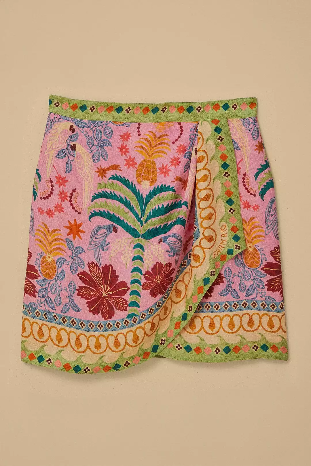 Pink Fruits Queen Scarf Mini Skirt {Farm Rio}