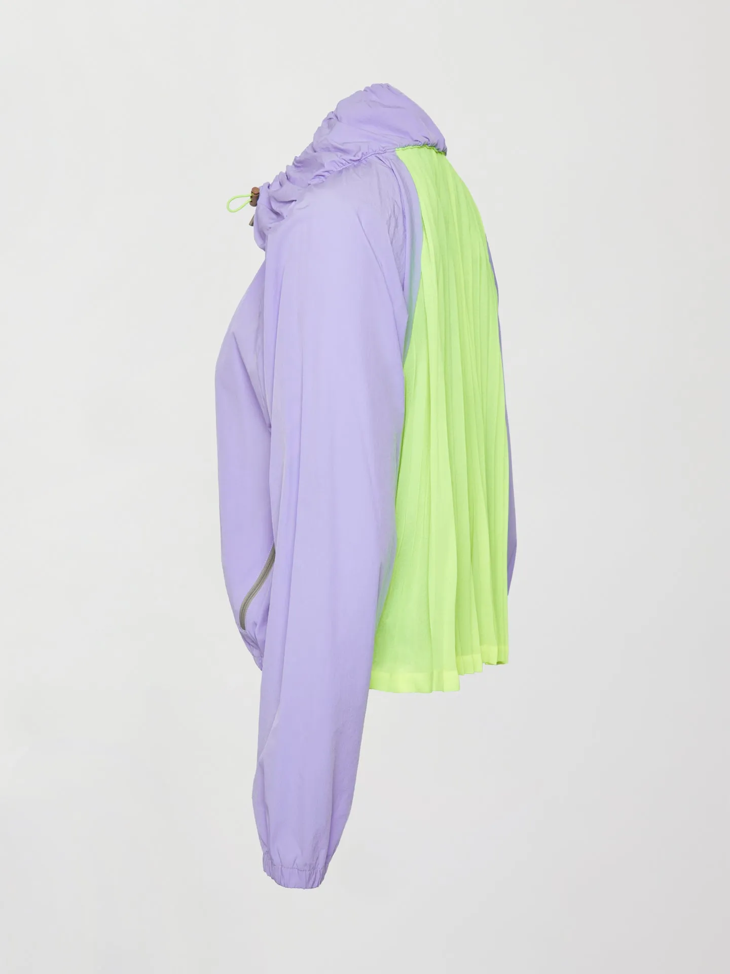 Pleated Back Running Jacket - Sweet Lavender / Acid Lime