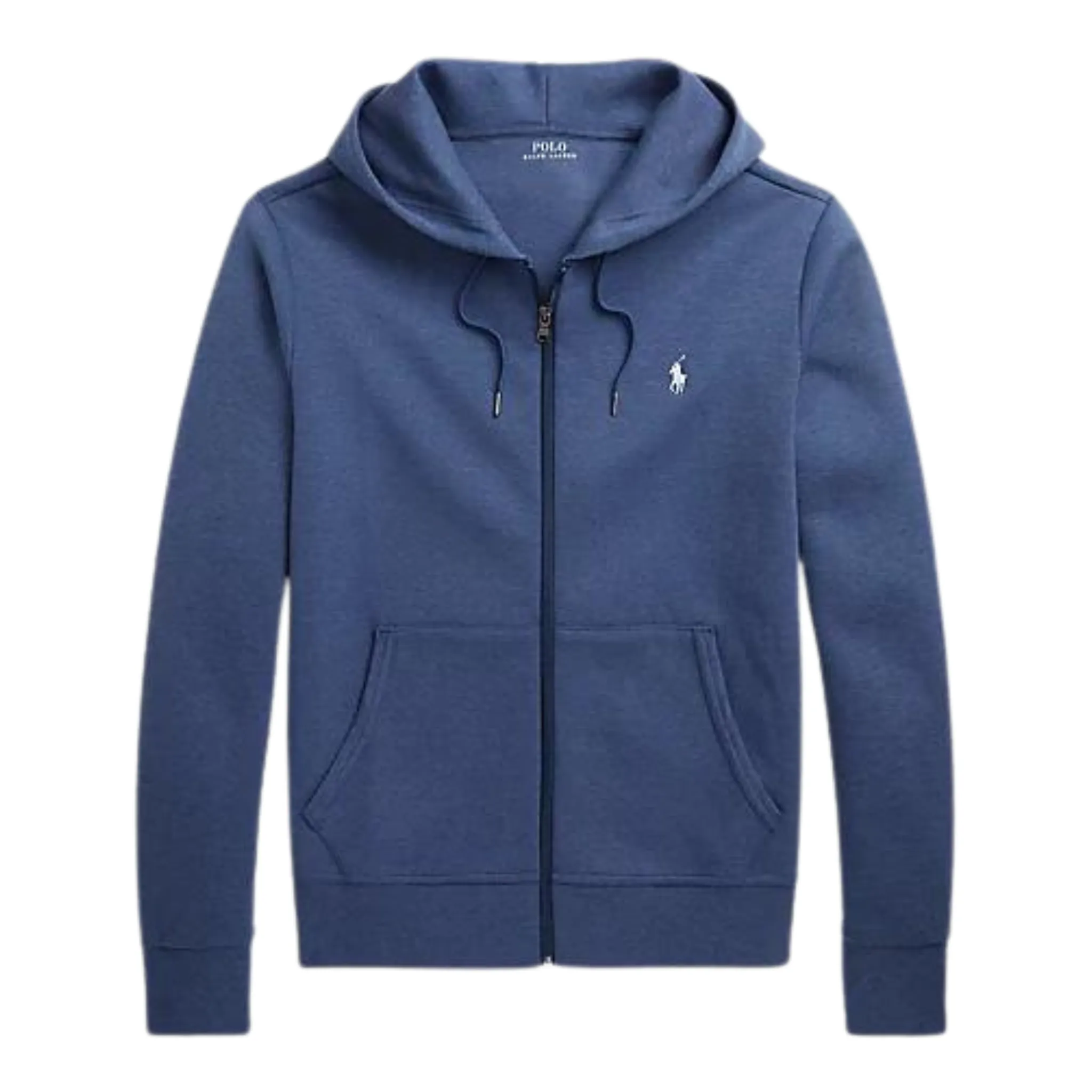 Polo Ralph Lauren Double-Knit Full-Zip Hoodie (Blue Heather)