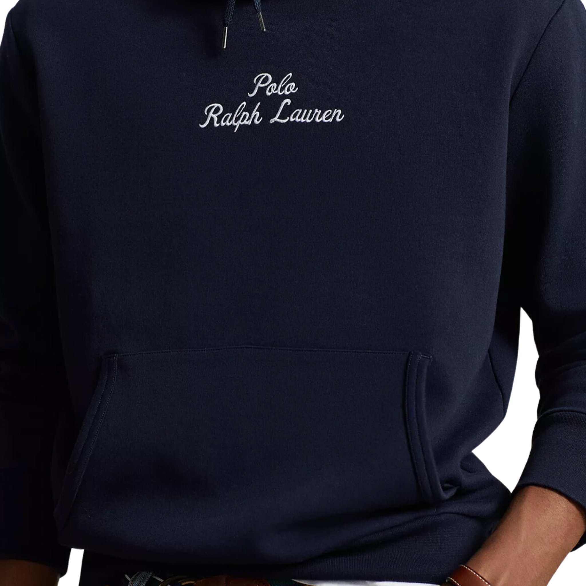 Polo Ralph Lauren Logo Double Knit Hoodie (Aviator Navy)