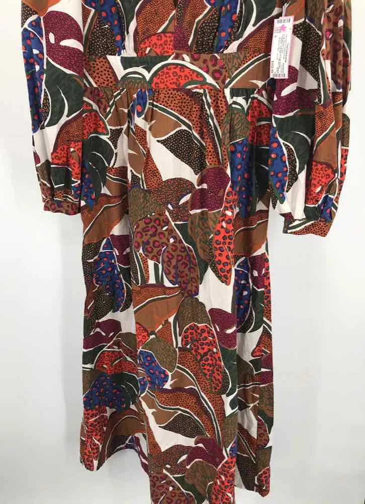 Pre-Owned Farm Rio For Anthropologie Brown Size 6 Maxi Long Sleeve Dress