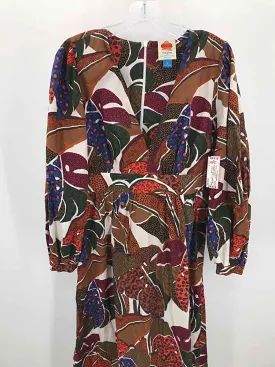 Pre-Owned Farm Rio For Anthropologie Brown Size 6 Maxi Long Sleeve Dress