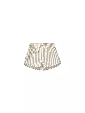 Quincy Mae - Ash Stripe Boys Swim Short