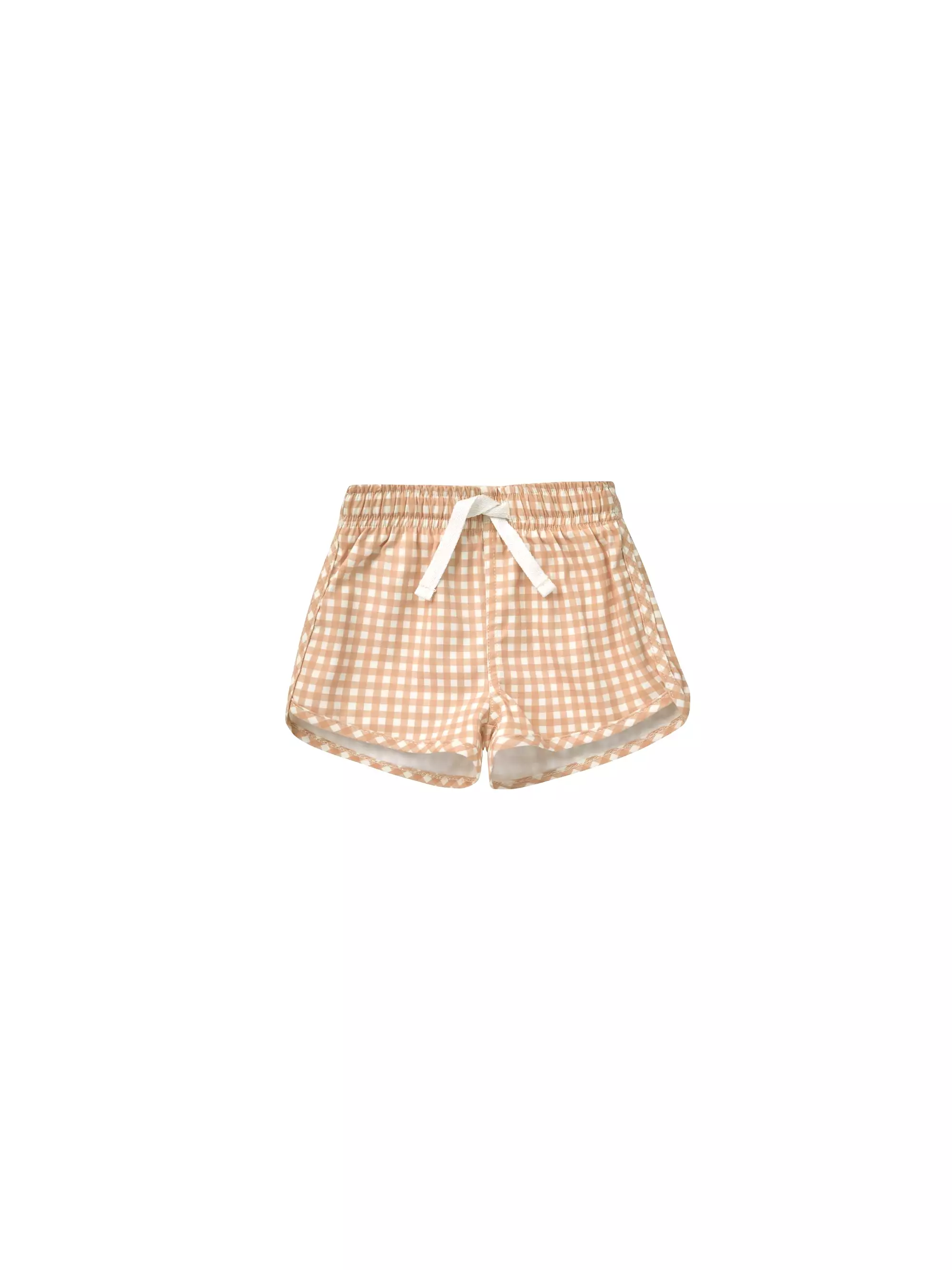 Quincy Mae - Melon Gingham Boys Swim Short