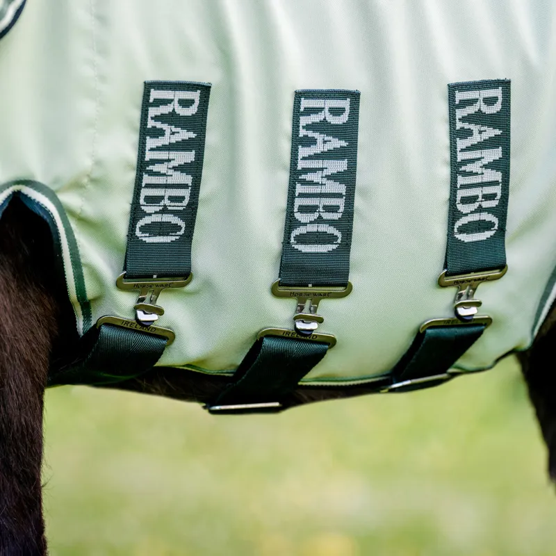 Rambo Petite Hoody Sweet Itch Fly Rug - Green/Sage/Beige/Green